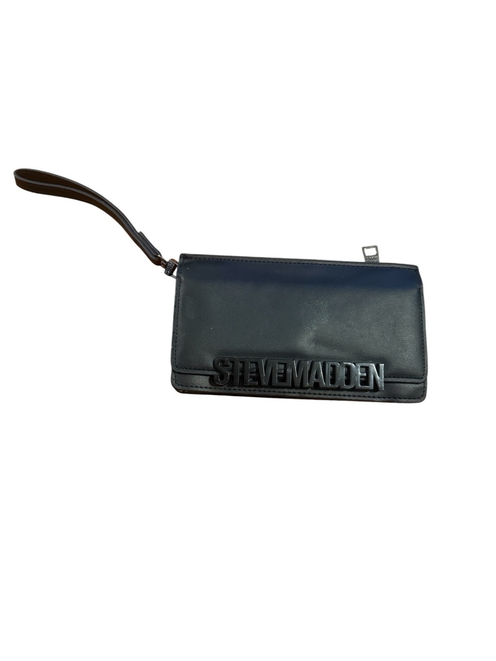 Steve Madden Black Leather Wristlet Wallet